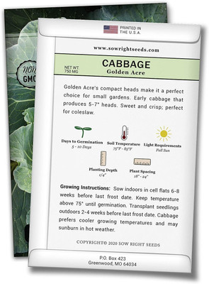 WILLVINE PUAS -XVI Hybrid Golden Acre Cabbage Seed [10g] Seed(3000 per packet)