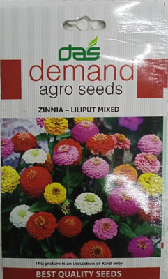 KRASHAK Zinnia Lilliput Mixed Flower Seed Seed(2 per packet)