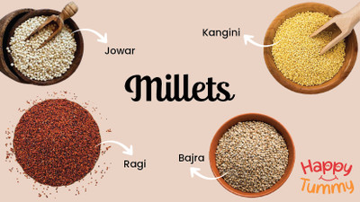 kotaliya Bajra (500g), Jowar (500g), Ragi (500g), kangini (500g), Unpolished Mixed Millet Seed(2 kg)