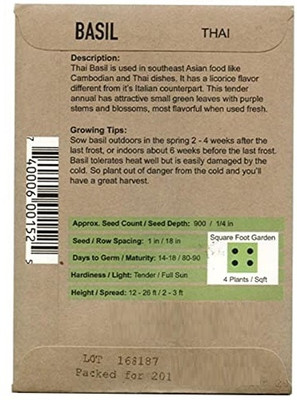 KNESSiN Basil Thai Seed(1250 per packet)