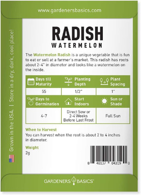 Qualtivate RES-1A Watermelon Radish Seeds Seed(300 per packet)