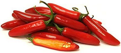 CYBEXIS Red Serrano Hot Chili Pepper Seeds 600 Seeds Seed(600 per packet)