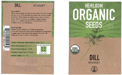 CYBEXIS Non-GMO Organic Herb Seeds:Dill2800 Seeds Seed(2800 per packet)