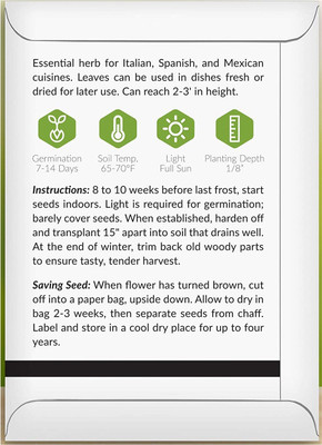 VibeX PUAS-94 - Oregano Common Italian - (1350 Seeds) Seed(1350 per packet)