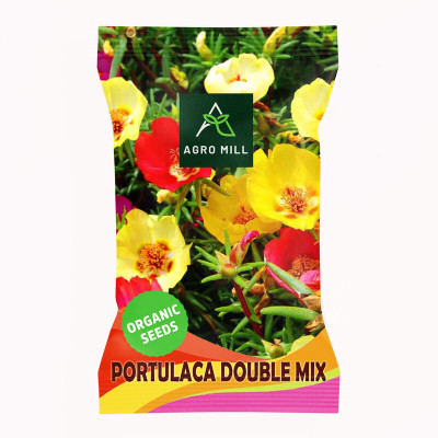 AGRO MILL PORTULACA/GRANDIFLORA/MOSS ROSE/SUN ROSE/ROCK ROSE MULTIFLORA DOUBLE MIX FLOWER Seed(50 per packet)