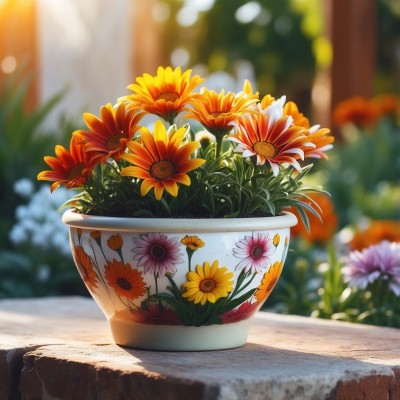 UNIQUE SHINE GAZANIA SUNSHINE MIX FLOWER , PLANT Seed(80 per packet)