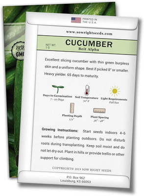 Qualtivate PUA-8A Beit Alpha Cucumber Seeds Seed(300 per packet)