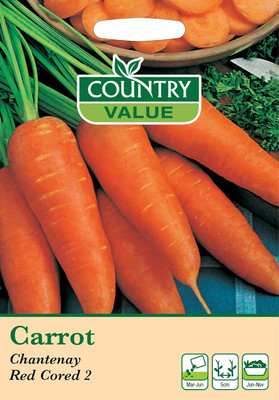WILLVINE Carrot Seeds Chantenay Red Cored 2-[2000 Seeds] Seed(2000 per packet)