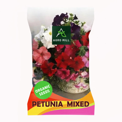 AGRO MILL PETUNIA MULTIFLORA MIXED PREMIUM QUALITY FLOWER Seed(50 per packet)