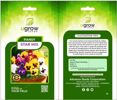 agri max gardens AGRIMAX GARDENS MIX OF STAR PANSIES FOR A COLORFUL GARDEN DISPLAY FOWERS & SEEDS Seed(40 per packet)