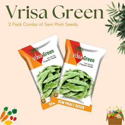 Vrisa Green Vegetable Seeds for home garden | Sem fali ka bij | Sem Phali Seeds for planting Seed(2 per packet)