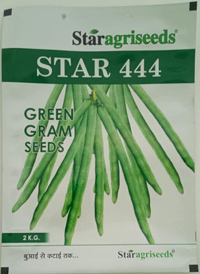 STOKIYA STAR 444 HYBRID moong seeds, highest yield variety early fruiting Seed (2kg) Seed(2 kg)