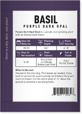 Qualtivate XLR-90 Dark Opal Sweet Basil Seed(1000 per packet)