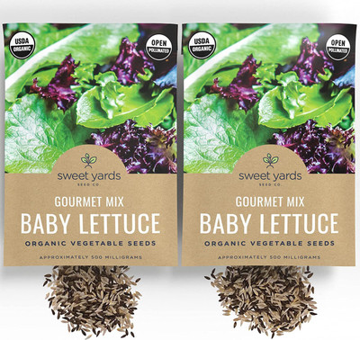 CYBEXIS TLX-58 - Baby Leaf Lettuce (Colorful Spring Mix) - (1350 Seeds) Seed(1350 per packet)