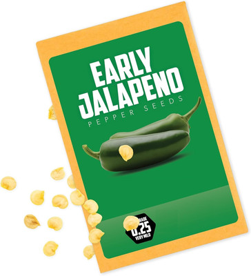 KNESSiN F1 Hybrid Early Jalapeno Pepper Vegetable Seeds for Garden-(1200 Seeds) Seed(1200 per packet)