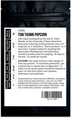 VibeX ® XLR-592 Tom Thumb Corn Seeds Seed(500 per packet)