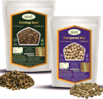 biotic Shivlingi Seed and Putrajeevak Seed (50g Each) Shivlingi Beej - Putrajeevak Beej Seed(100 g)