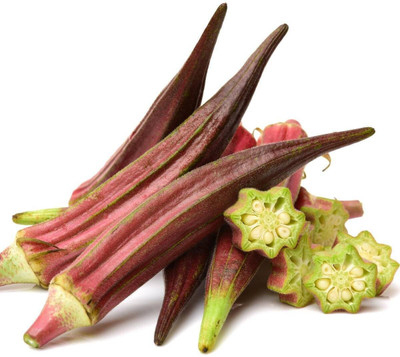 Quentova Red Burgundy Okra Seeds-QLTY-8S Seed(200 per packet)