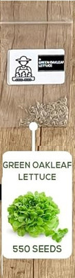 Quentova Green Oak Leaf Lettuce 0.5gm Seed(400 per packet)