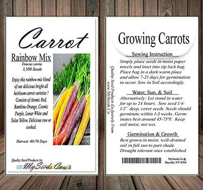 CYBEXIS VXI-2 - Rainbow Mix Carrot - (2250 Seeds) Seed(2250 per packet)