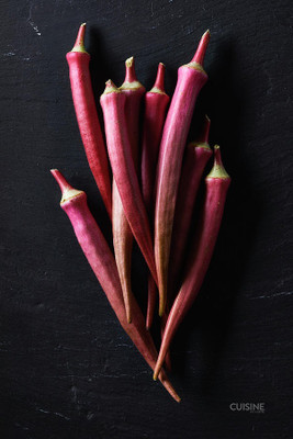 Qualtivate GBPT-7A Red Okra Bhindi Seeds Seed(350 per packet)