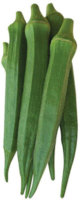 VibeX XL-12 - Okra Seven Lines Bhindi/Lady Finger - (1350 Seeds) Seed(1350 per packet)