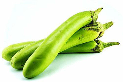 KANAYA Long Green Variety Big Brinjal F1 Hybrid Seed(90 per packet)