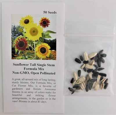 Qualtivate AXL-1AT Sunflower Tall Single Stem Formula Mix Seed(200 per packet)