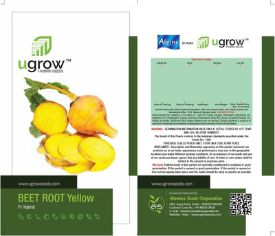 U-GROW INDIA YELLOW BEET ROOT SEED PREMIUM BEETROOT FOR VIBRANT HEALTH Seed(30 per packet)