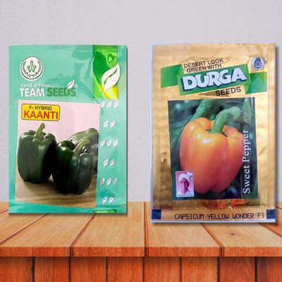 KRASHAK CAPSICUM YELLOW F1 HYBRID SEED SEED, GREEN F1 HYBRID SEED Seed(2 per packet)