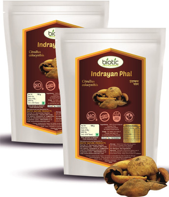 biotic Indrayan Phal - Citrullus Colocynthis Fruit - Bitter Apple Fruit - Indrayan Fal Seed(200 g)