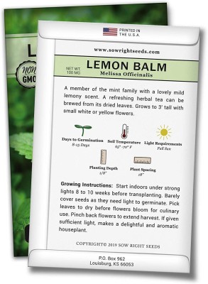 VibeX XLL-69 - Lemon Balm - (450 Seeds) Seed(450 per packet)