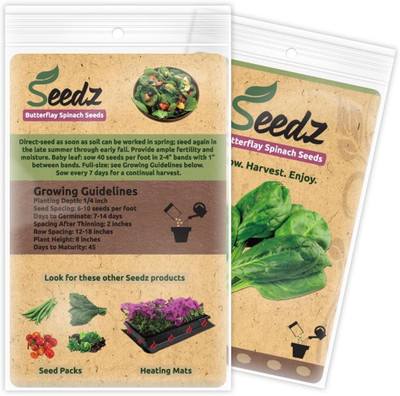 Qualtivate LXI-120 Butterflay Spinach, Heirloom Seeds Seed(500 per packet)