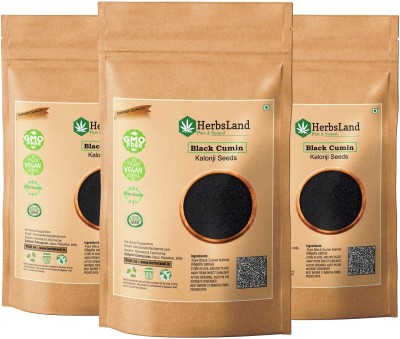 HerbsLand KALONJI Seeds, Black Cumin Seeds, Nigella Seed (250gm x3) Seed(750 g)