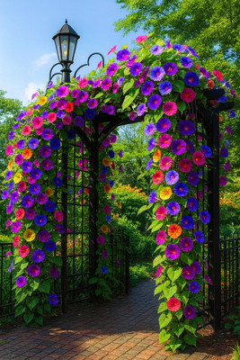 Seedsilk Morning Glory, Ipomoea Climbing Flower Seeds, Vibrant Blue Blooms Seed(30 per packet)