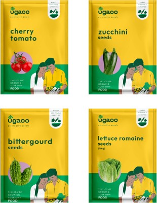 UGAOO Vegetable Seeds - Cherry Tomato , Zucchini , Bittergourd, Lettuce romaine Seed(20 g)