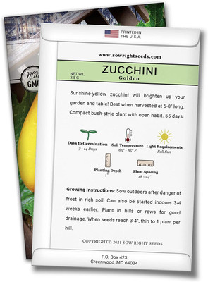 VibeX LX-13 - Golden Zucchini - (75 Seeds) Seed(75 per packet)