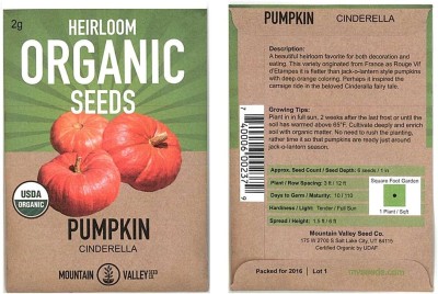 Qualtivate DXL-2AT Cinderella Pumpkin Garden Seeds Seed(50 per packet)