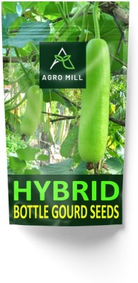 AGRO MILL HYBRID F1 PREMIUM QUALITY BOTTLEGOURD/LAUKI/DOODHI/GHIYA FOR HOME KITCHEN GARDEN Seed(10 per packet)