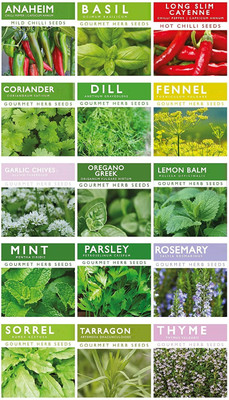 CYBEXIS 15 x Combo of herbs and chillis Seed(10 g)