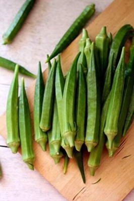 Aywal Okra (Lady Finger - Bhindi) Emerald Okra | Non-GMO | Fresh Garden Seed(200 per packet)