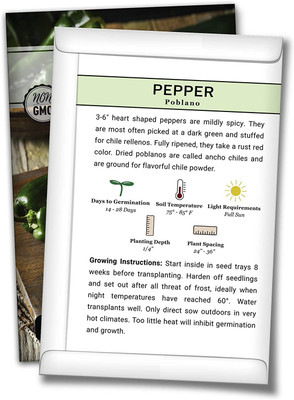 WILLVINE Poblano Pepper Chilli Seeds Seed(2500 per packet)