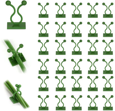 Garden Genie Plant Climbing Wall Clips, Self-Adhesive Money Plant Support Plant Straightener Plant Straightener(Pack of 30)