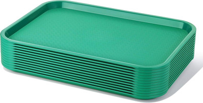 merdwal Serving Platter/Large Tray; Made of Premium Plastic; Rectangular; Tray Tray(Pack of 12)