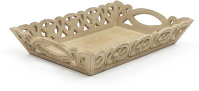 Designer Library Florida Handmade Carved Decorative & Serving Tray Tray