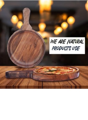 QUEEN ART HANDICRAFTS Pizza pan best quality/9 inches round/Cutting Board Pizza Tray(Microwave Safe)