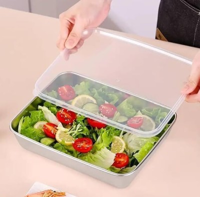 BINZOWORLD Stainless Steel Food Storage Container with Lids,Oven Tray Tray(Microwave Safe)