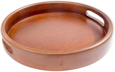 SIDDIQ CRAFTS Round Tray Handmade and Handcraft Serving Multipurpose Tray(Pack Of 1) Tray