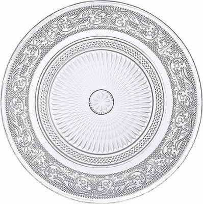 Somil Deigner Transparent Glass Round Serving Plate, Pack Of 1, 15X15X1.5 CM. Dinner Plate