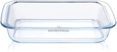 Dinewell Borosilicate Rectangle Glass Bakeware Dish (1000 ml) Baking Dish(Microwave Safe)